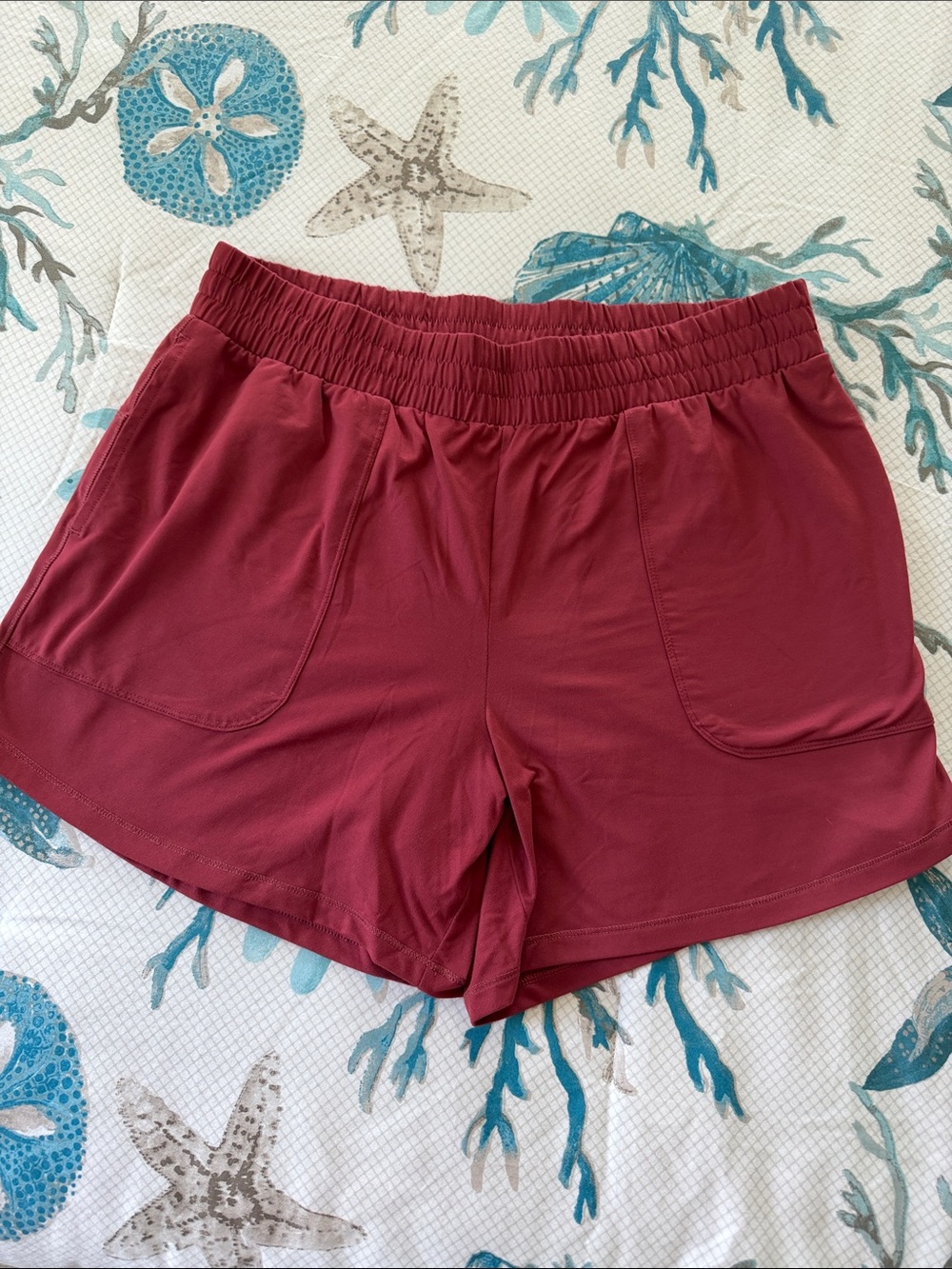 All in Motion 5” Inseam Deep Red Shorts- Women M